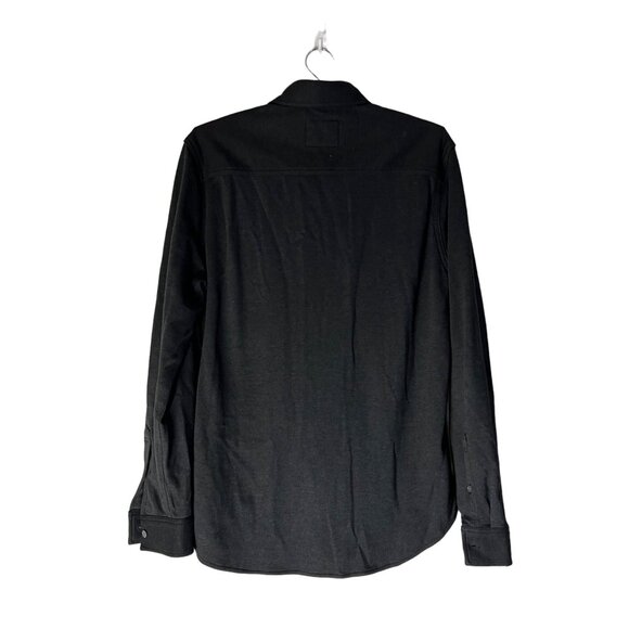 Rails Washed Black Berkeley Brushed Knit Long Sleeve Shirt Shacket Mens Medium - Picture 6 of 8